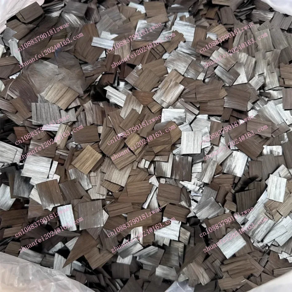 

Flake Shape 10mm 15mm Big Flaky Chopped Carbon Fiber Short Cut Forging Pattern Car Repair Parts Material 500g /1000g