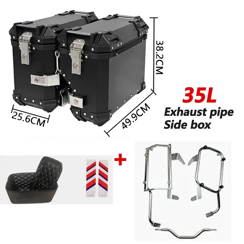 

ForVOGE 800X DS800X Rally side box modified aluminum alloy side box right avoidance exhaust pipe side box bracket