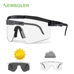 NEWBOLER 2022 Photochromic Cycling Glasses Bike Brand New Sports Sunglasses Men‘s Women Mtb Bike Eyewear Cycling Glasses