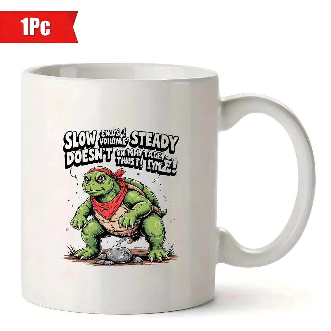 11oz Cartoon-Schildkrötenbecher + kreatives Weihnachtsgeschenk + Familienbürobecher für Kinder