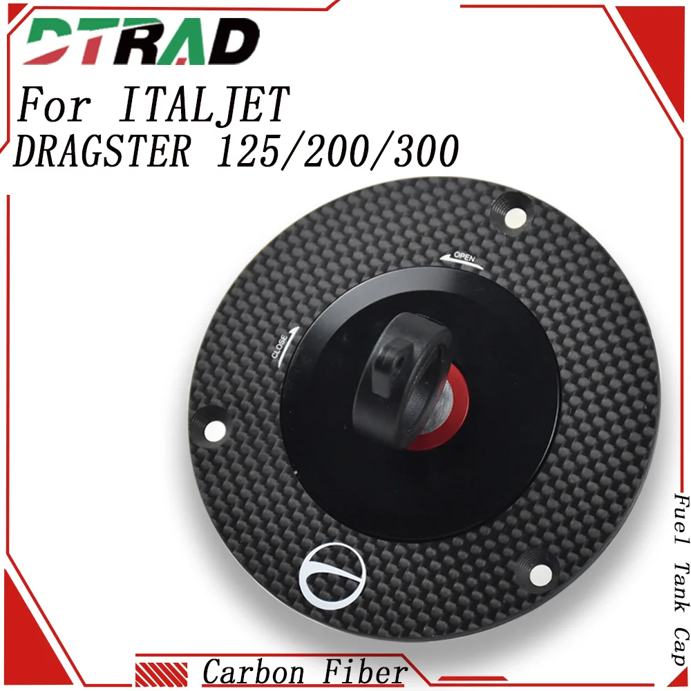 

For ITALJET DRAGSTER 125/200/300 2020-2024 Motorcycle Gas Oil Tank Plug Key Lockable Carbon Fiber Fuel Filler Cap Airbox Cover