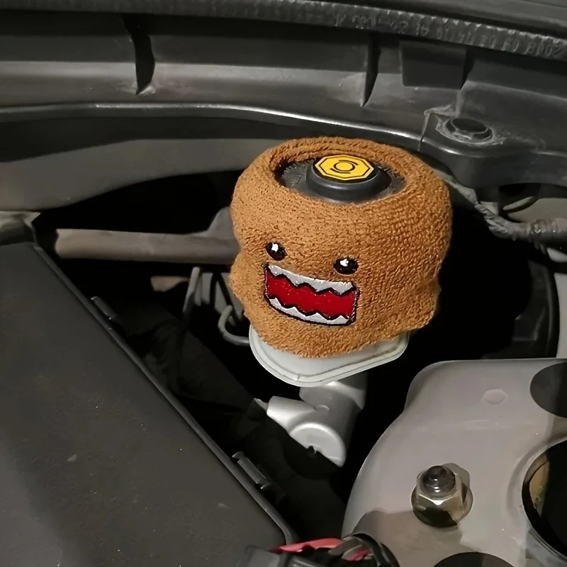 1PC General Car clutch handbrake oil reservoir sleeve Non trace dent repair Cartoon nylon fabric Engine interior accessories