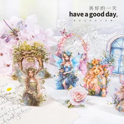 30 pcs/pack Fairy goddess Sticker Adhesive DIY Creativity Decorative Junk Journal Sticker for handmade Scrapbooking Material