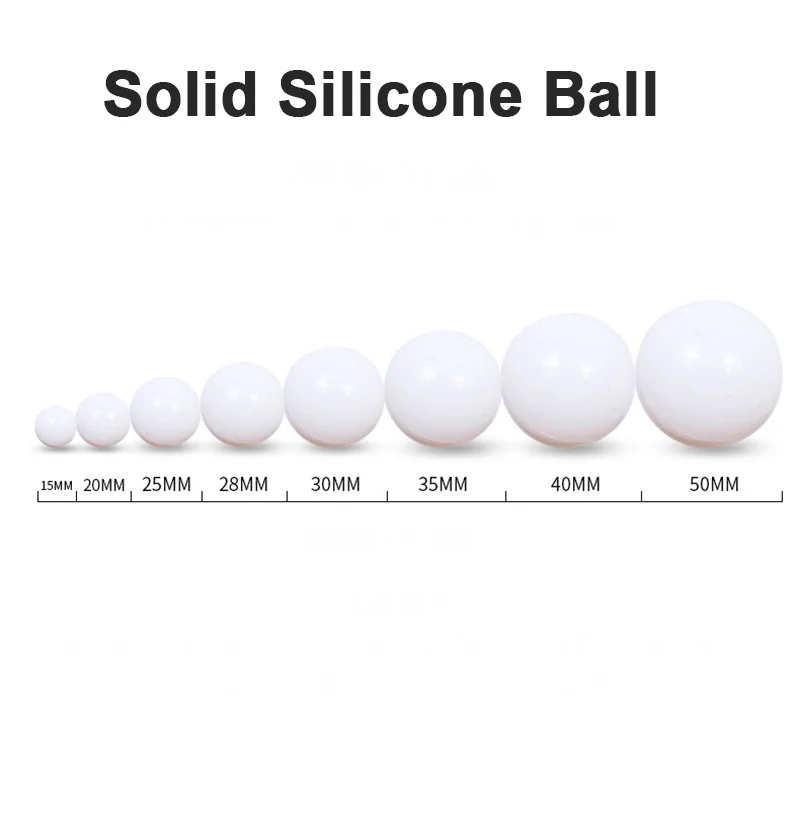 Round Solid Silicone Ball 10mm 15mm 18mm -45mm Diameter Elastic Sealing Rubber Ball Industrial Check Valve DIY Hardware Parts