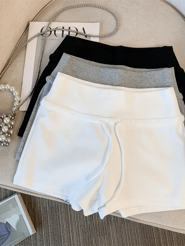 

Спортивные спортивные брюки трапециевидной формы с высокой талией для больших размеров, удобные повседневные брюки с эластичной резинкой на талии для похудения, летние модные девушки