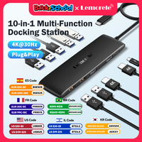 Lemorele 4K USB Hub USB C Docking Station Type C to Dual HDMI For Macbook iPad Pro Air M2 M1 Sumsang PC Accessories USB 3.1 HUB