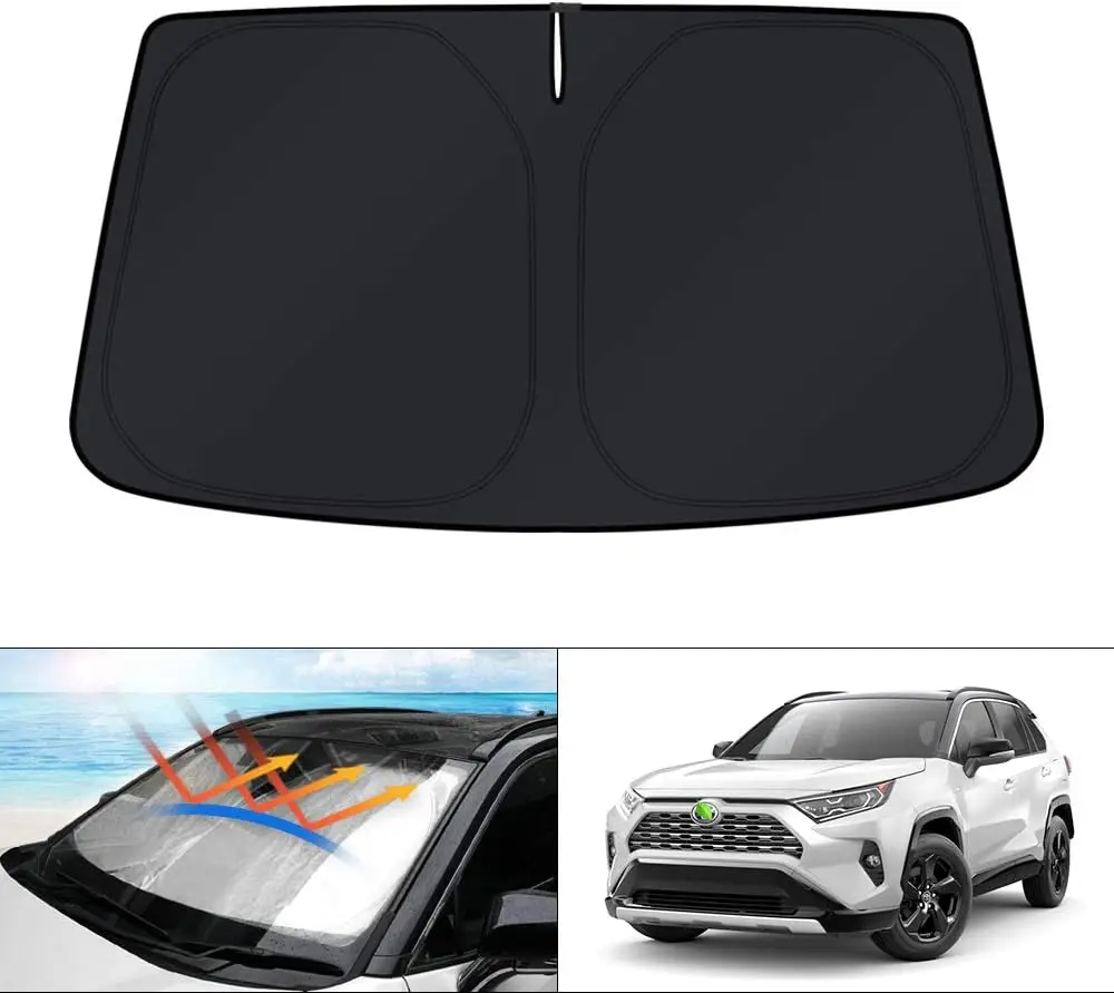 

Foldable Sun Shade for Toyota RAV4 2019-2026, Blocks UV Rays, Window Accessory