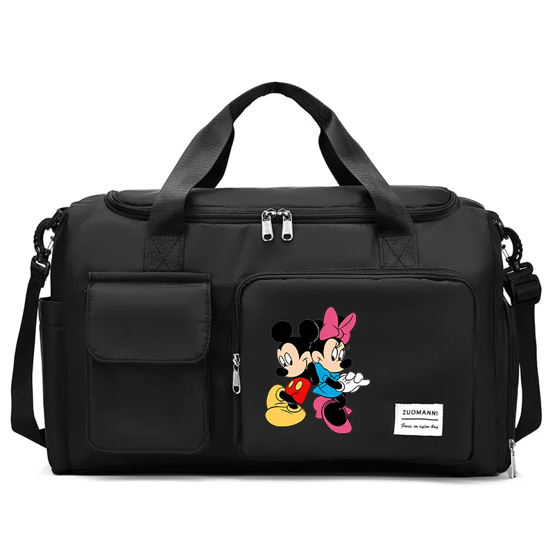 Disney Minnie Mickey Mouse Travel Bag Cartoon Clothes Shoe Storage Pack Shoulder Handbag Women Men Outdoor Portable Bags Gifts