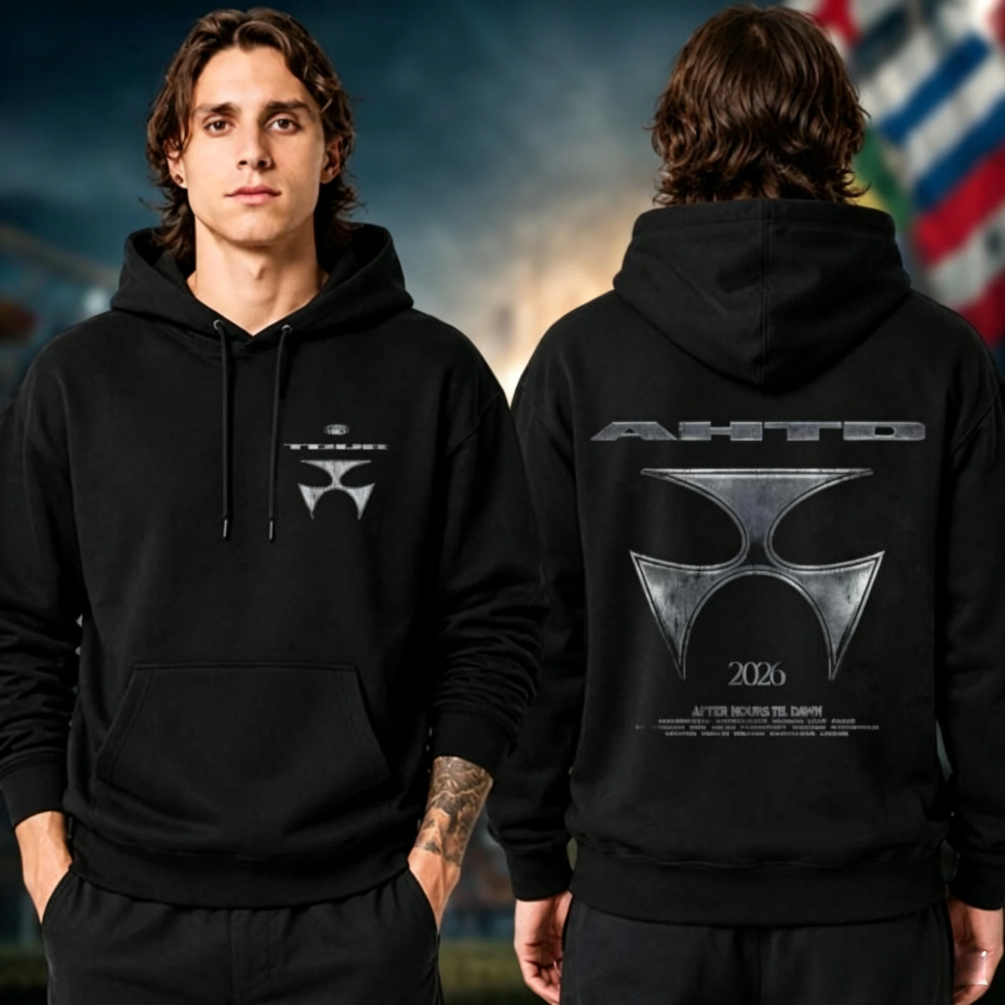 2026 The Weeknd After Hours Til Dawn Tour Hoodie Front Back Printed Sweatshirt Unisex Oversized Hooded Pullover Hip Hop
