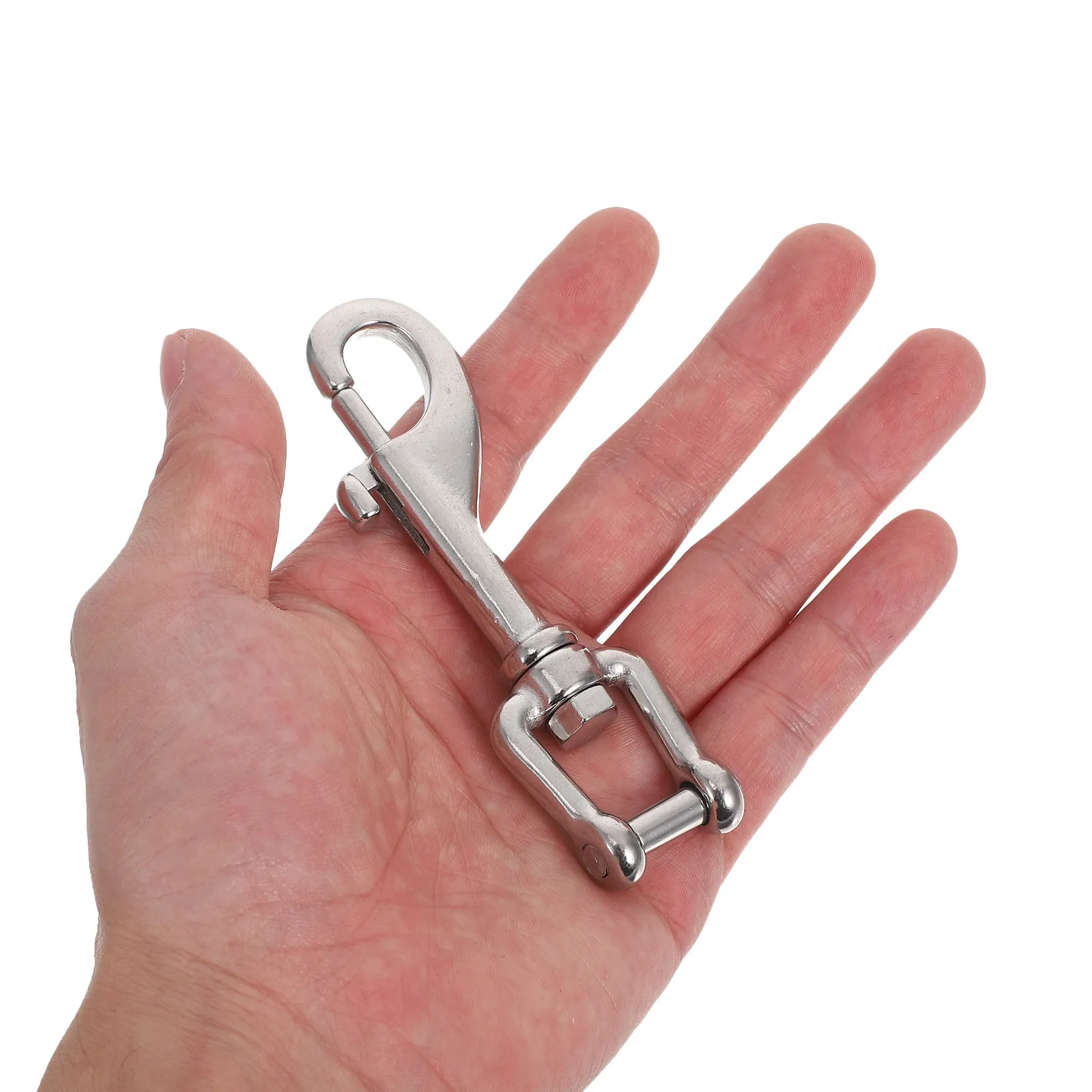 2Pcs Marine Grade Diving Buckle Stainless Steel Single Ended Trigger Snap Hook Heavy Duty Quick Release Swivel Snap Clip Scuba