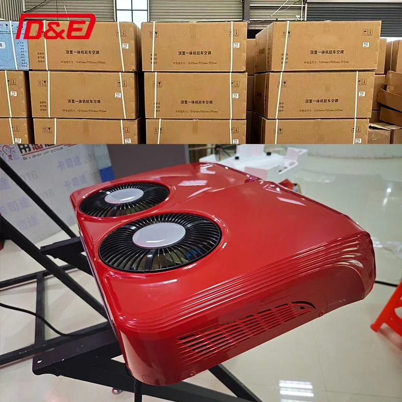 DE-77 High Qualtity Rooftop Parking Cooler 24v Double Fan Car Air Conditioner 12v air Conditioner for Truck RV Boat Camper Van