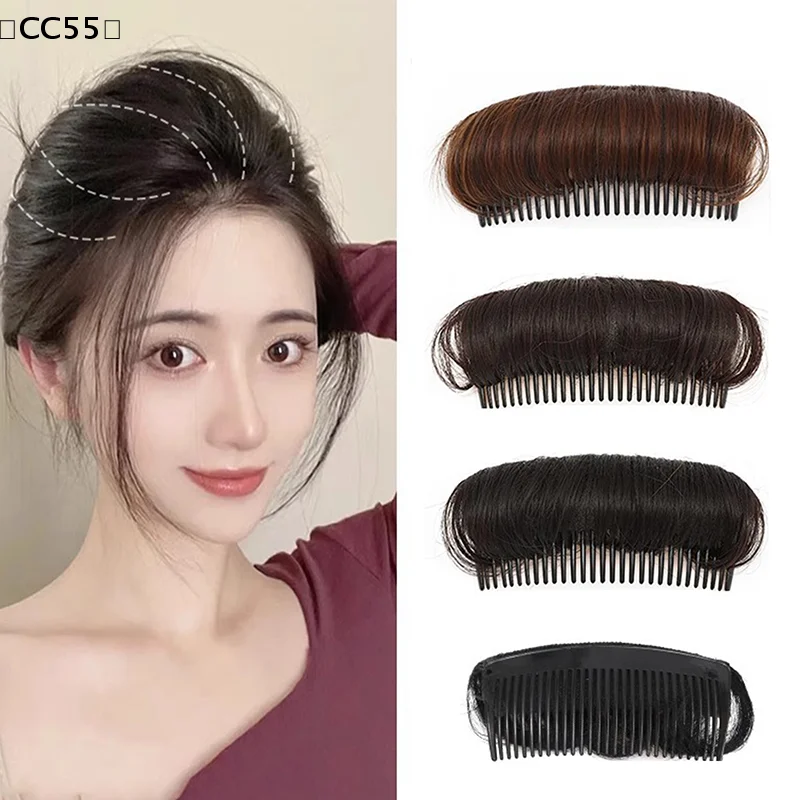 Perückenpolster für Stabile Haarwurzeln, Volumenverstärkende Faser-Einlage mit Kamm, Unsichtbares Flauschiges Haarpolster, Höhenverstellbares Haarstyling-Werkzeug〔CC55〕