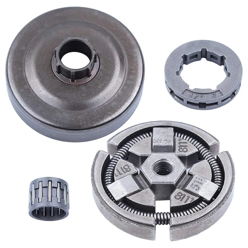 0.325Inch 7T Clutch Drum Sprocket Rim Bearing Set For Husqvarna 50 51 55 EPA Rancher 154 254 Chainsaw Parts Replacement