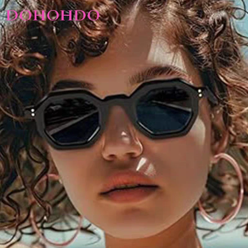 

Classic Vintage Polygon Rice Nail Sunglasses Women Brand Designer Travel Driving Fishing Summer Traveling Eyeglasses Man UV400