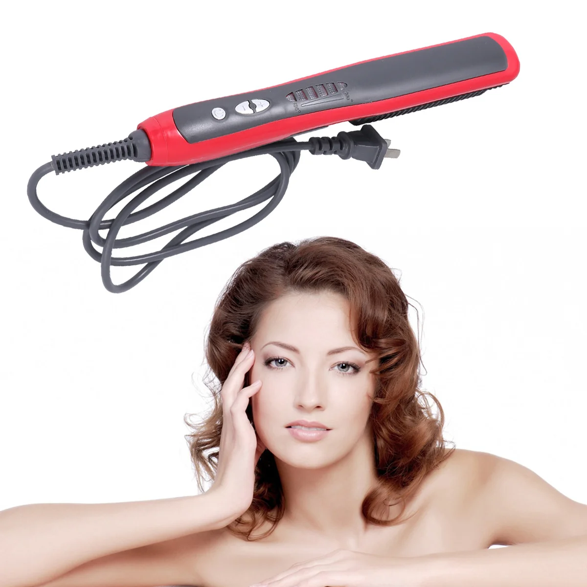 

1 шт., выпрямитель для волос, бигуди, регулируемые электрические керамические пластины, поворотный шнур, профессиональная укладка волос