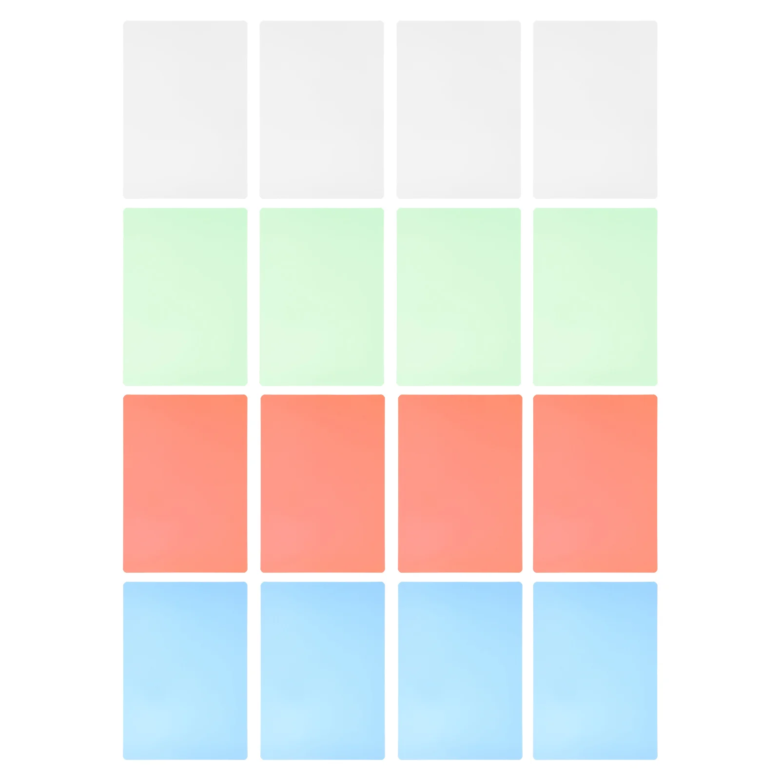 16Pcs A4 반투명 쓰기 패드 시험 보드 혼합 색상 미끄럼 방지 학생 학교 사무용품 독서 도구 쓰기 매트