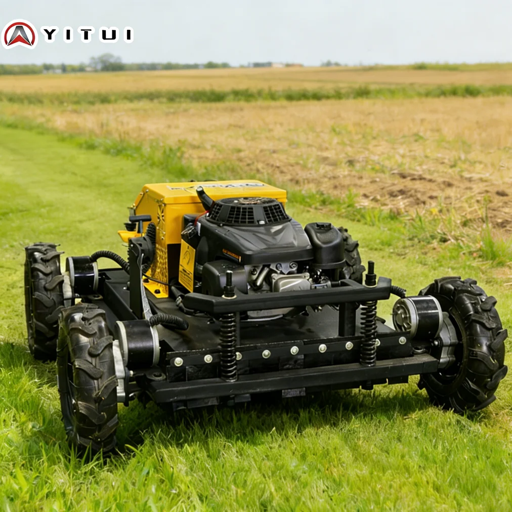 

Customized Powerful Remote Control Lawn Mower | Wheeled Walk-Behind Grass Cutting Machine All-Terrain Wheeled Grass Trimmer