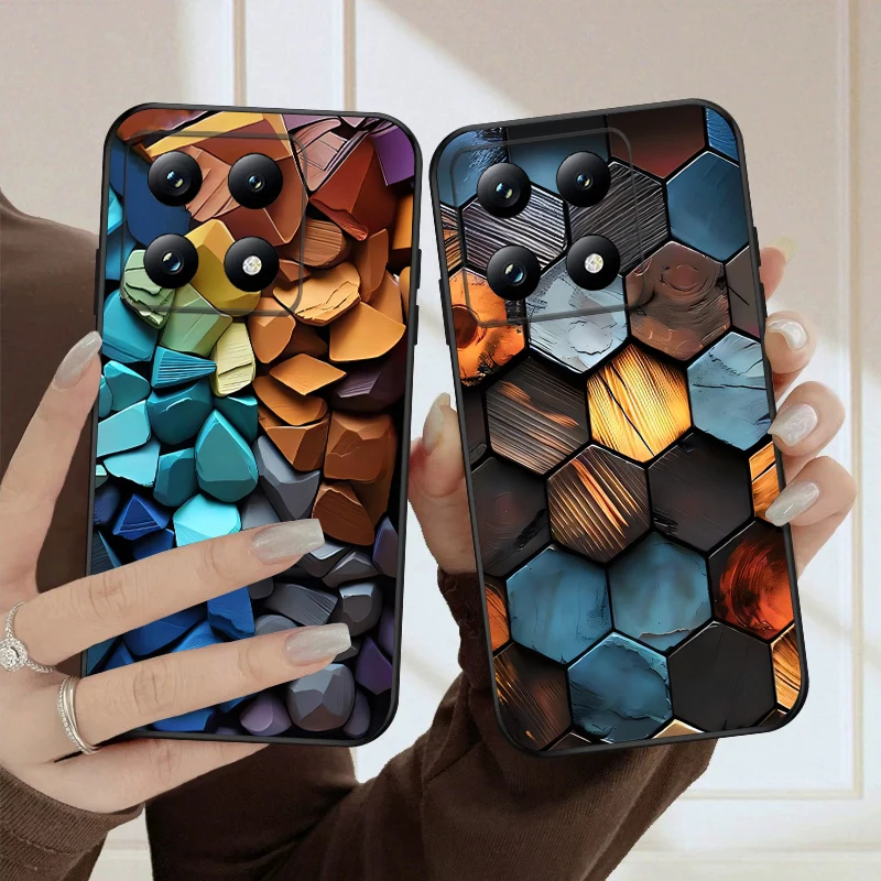 

Cute colored stones For Xiaomi Poco X7 M7 Pro 5G M5 X4Pro 4 M6 4G C65 C75 F6 F5 X6 5 7 X5 F7 Ultra M5S M4Pro 5G soft phone case
