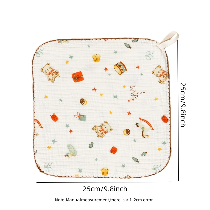 Washcloth Facecloth Baby Cotton Square Towels Handkerchief Muslin Cloth Feeding Bib Infant Wash Hand Face Wipes