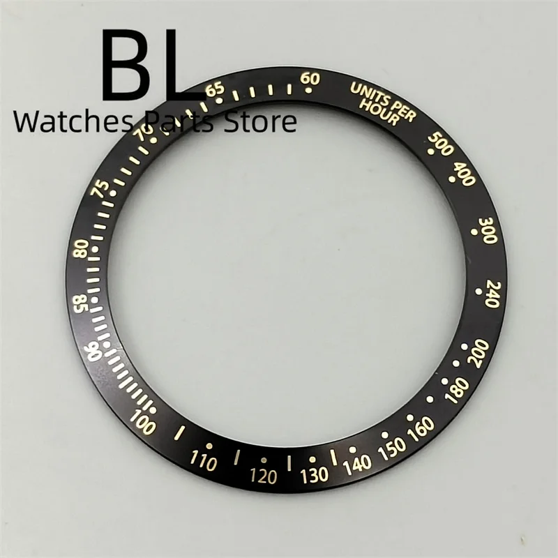 BLIGER 38mm Diameter Sloping Watch Bezel Chronograph Indices Function High Quality Ceramic Insert Replacement Watch Accessories