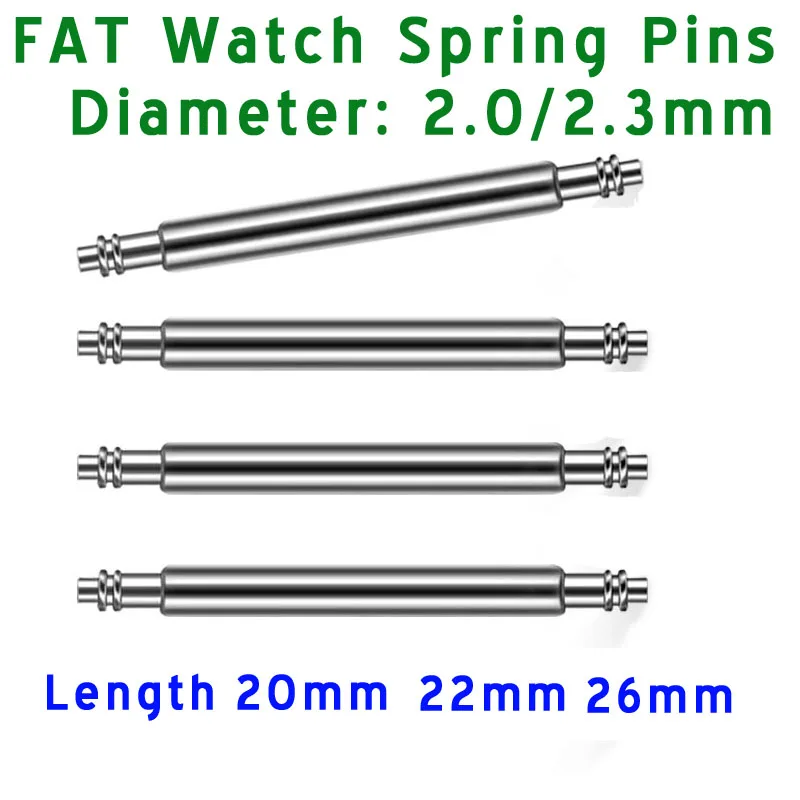 2,0 mm 2,3 mm Durchmesser Uhrenarmbandstifte 20 mm 22 mm 26 mm großer dicker Federstift für Garmin Fenix Edelstahl-Federstege Verbindungsstifte