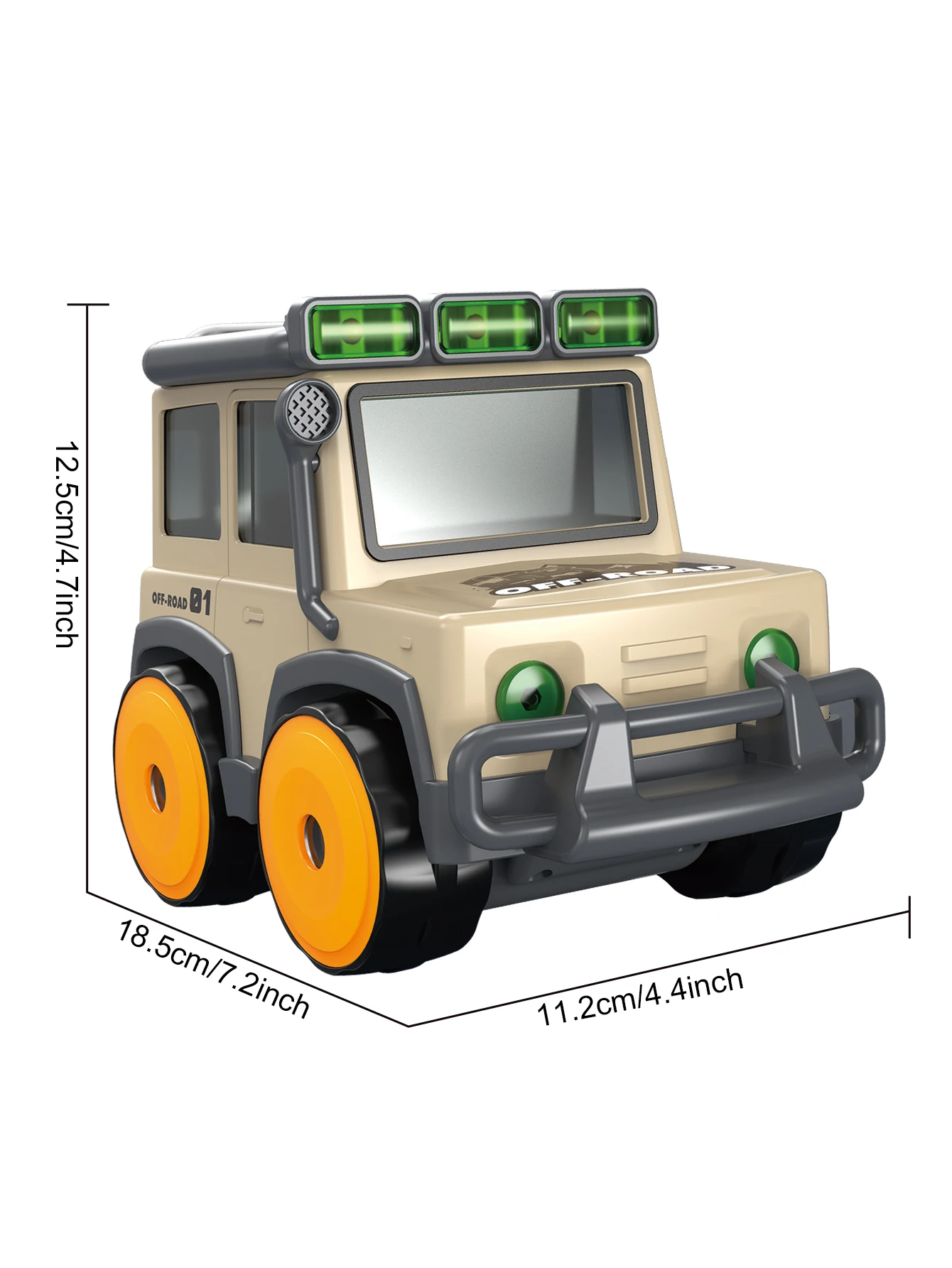 Veículo off-road multiuso com função de telescópio, quebra-cabeça ao ar livre, ciência e educação, 4 em 1