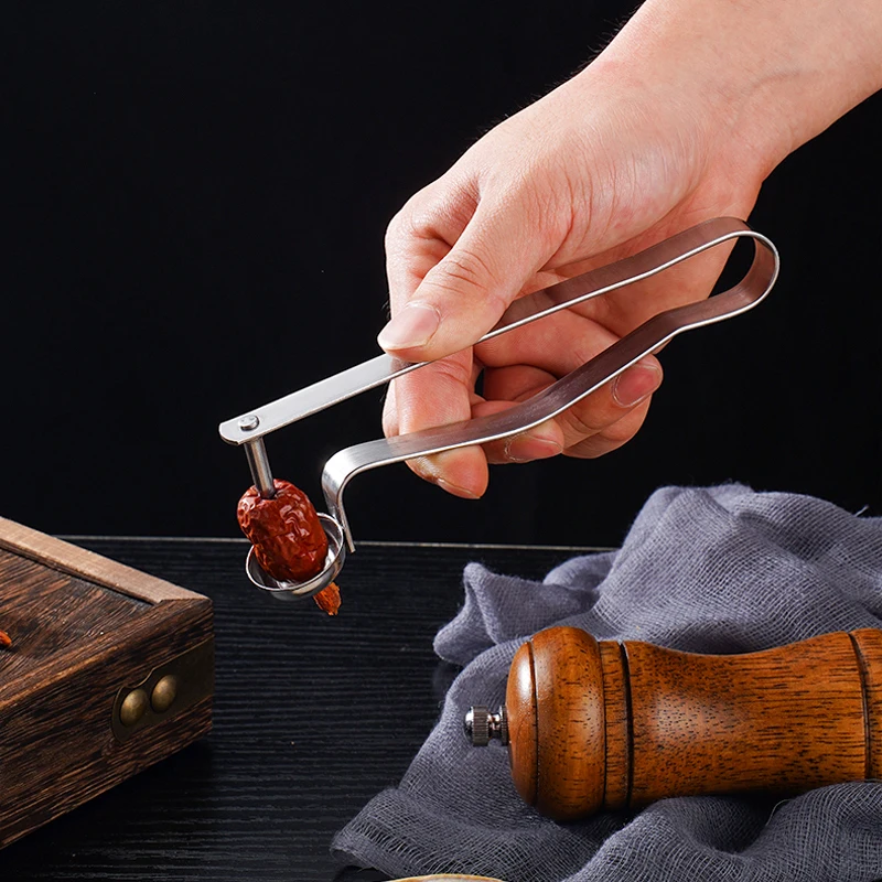 

Red Dates Corers Long Handle Stainless Steel Fruits Seed Remover Jujube Hawthorn Cherry Corer Kitchen Handheld Convenient Tools