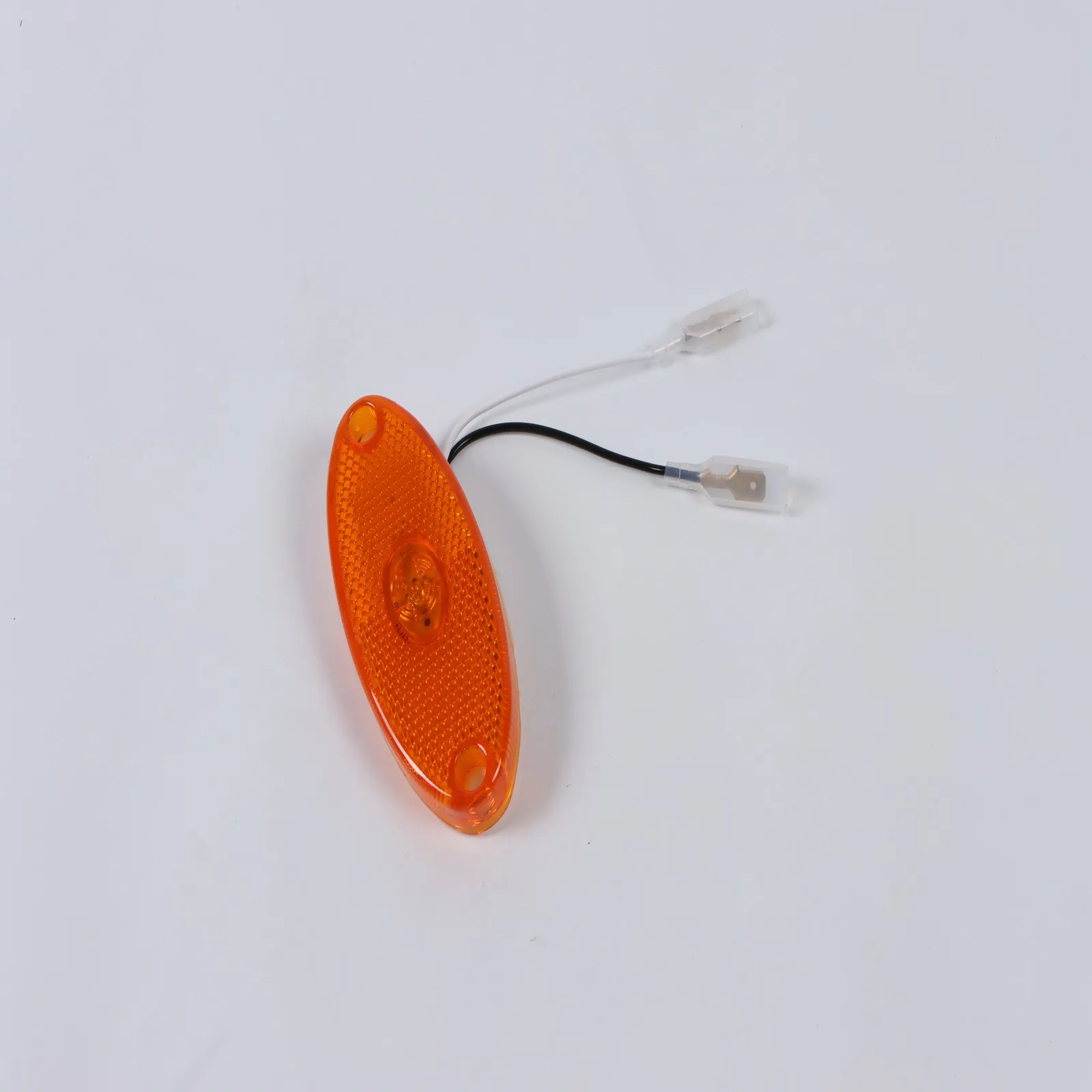 

12V Amber Oval LED Side Marker Lamp Light for Caravan Motorhome Car Reflective Lens 1W,