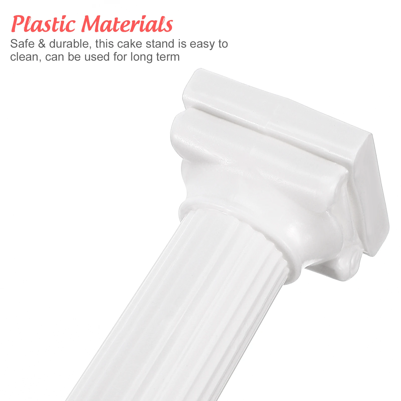 

8 Pcs Cake Support Column Mini Plastic Pillars Wedding Steps Pedestal Stand Stands