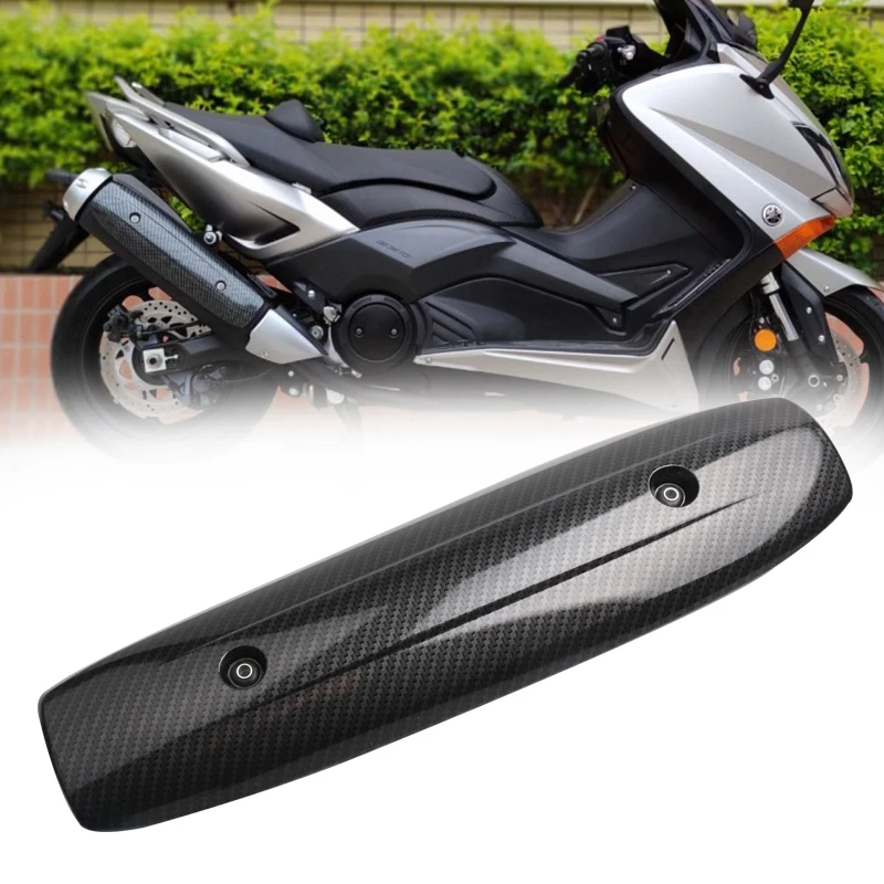 For TMAX500 TMAX530 TMAX 530 Tmax 500 2011-2016 Motorcycle Muffler Cover Imitation Carbon Fiber Exhaust Protector Heat Guard