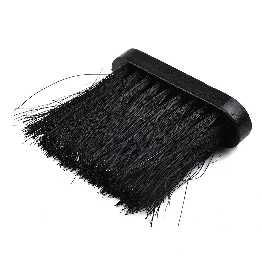 Wooden Handle Fireplace Fire Hearth Fireside Brush, Round Shape Brush Head, Maintain and Protect Your Fireplace with Ease