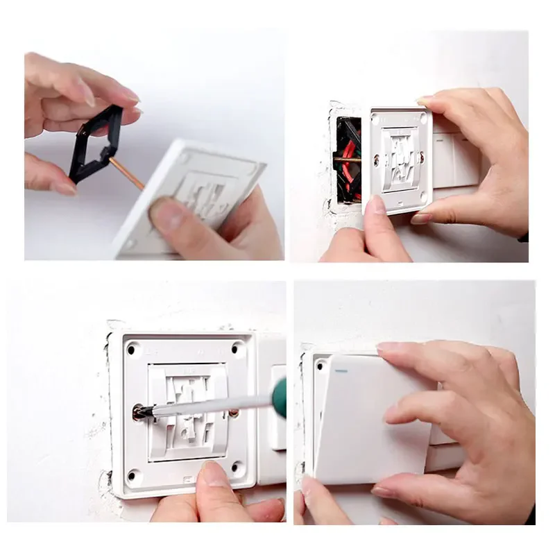 10Pcs 86mm Dark Box Repair Wall Mount Electrical Plug Switch Outlet Socket Repair Box Support Rod Bottom Cassette Repairer Kit image 6