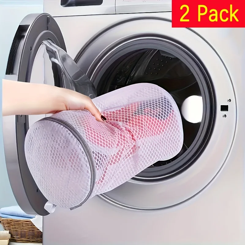 

2pcs Shoes Washing Bag, Large Grey Zipper Cleaning Laundry Bags (7 x 15 inches), Suitable for Shoes and Clothing
