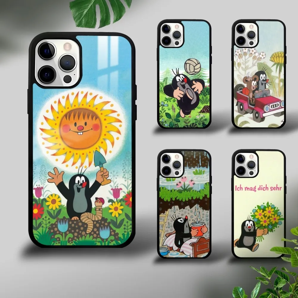 Cartoon The L-Little M-Mole Phone Case For iPhone 16 15 14 13 12 11 Pro Xs Max Mini Plus Celulares Hard Funda