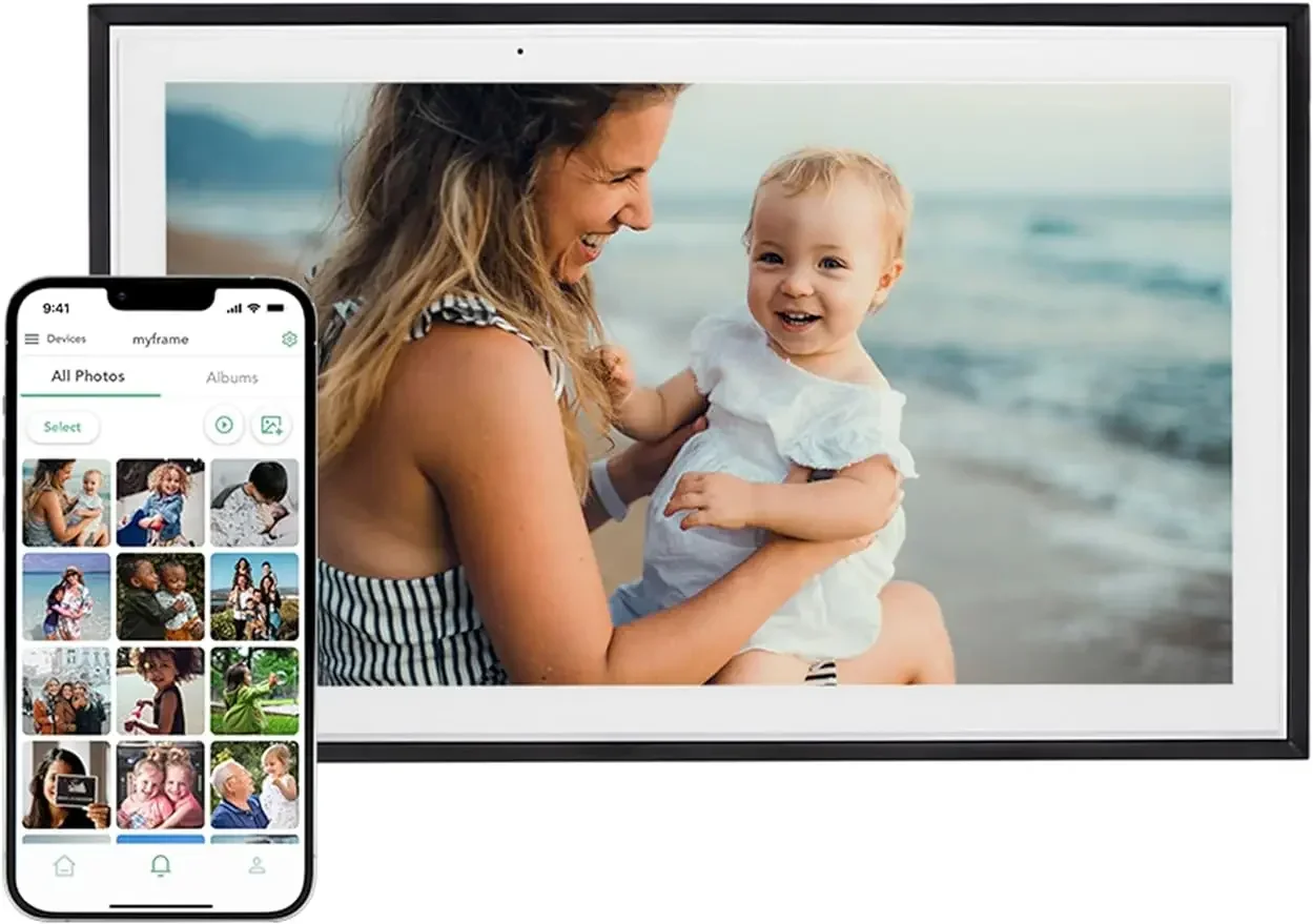 Cadre photo numérique Skylight, écran tactile, WiFi activé, charge à partir de la capacité du téléphone, 15 pouces, maison, livraison gratuite