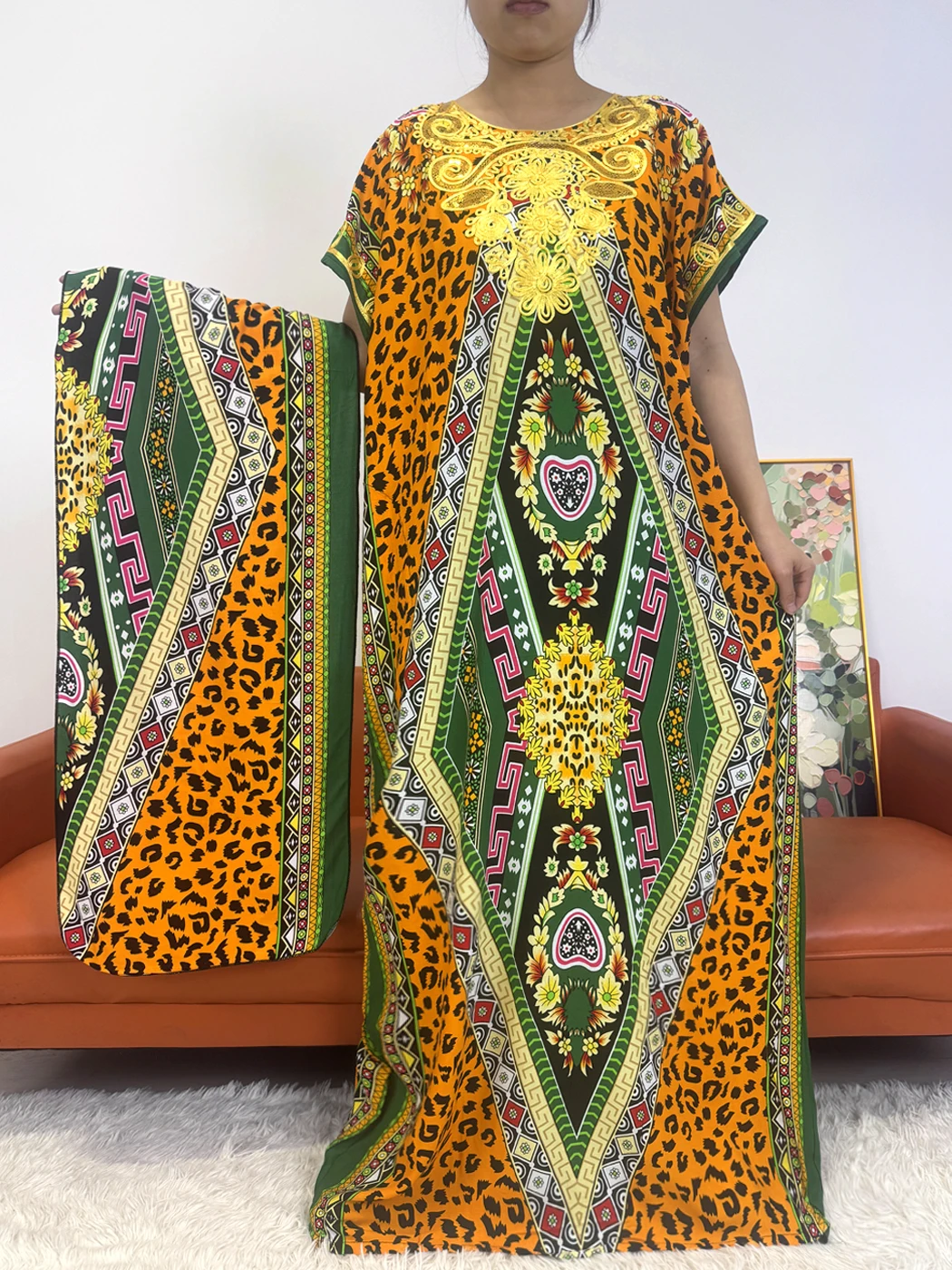 

Muslim Abayas For Women Dubai 2026 Floral Cotton Maxi Robe Femme Musulmane African Turkey Islam Caftan Marocain With Hijab LT491