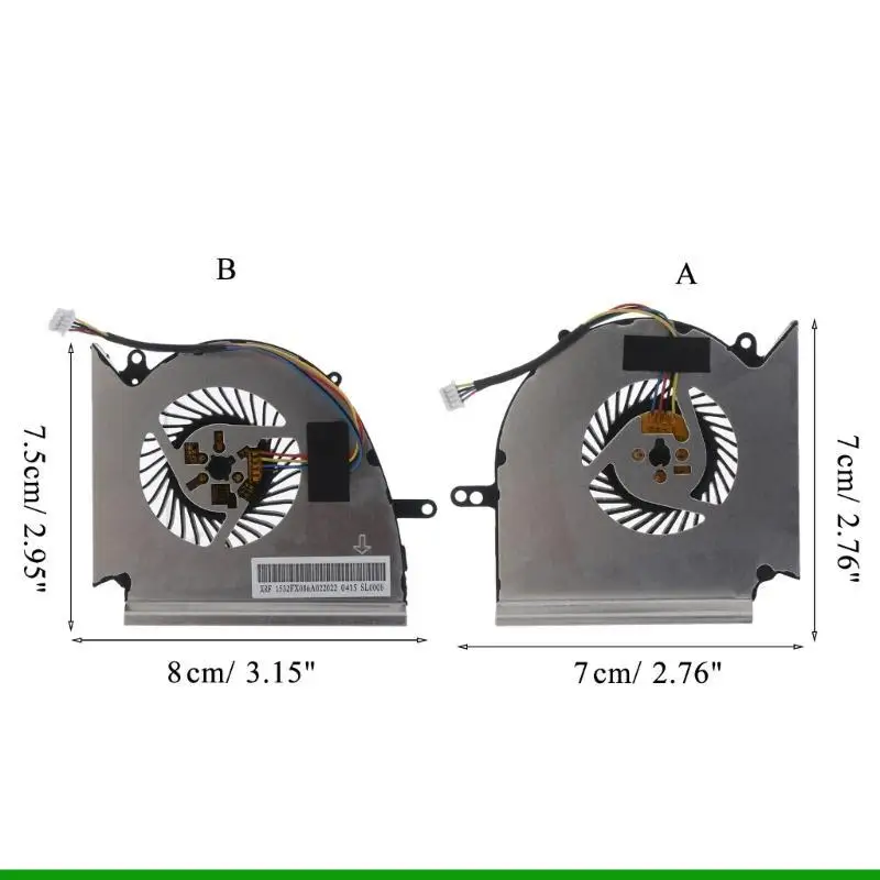 مروحة تبريد GPU CPU U55C لـ MSI GE75 GP75 GL75 WE75 MS-17E2/E4/E7 تبريد مروحة التبريد البارد بديل. #6