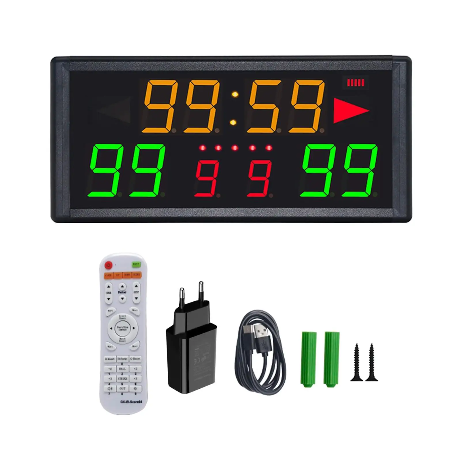 

Digital Scoreboard 30M Visual Distance Remote Control Durable Portable Score Clock for Basketball Badminton Volleyball Football