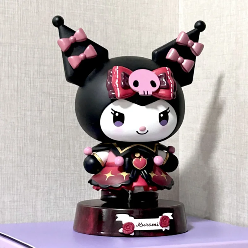 MINISO Sanrio Christmas Dancer Series Anime Figures 15cm Kuromi My Melody Dolls For Girl Room Desktop Ornaments Collection Toys