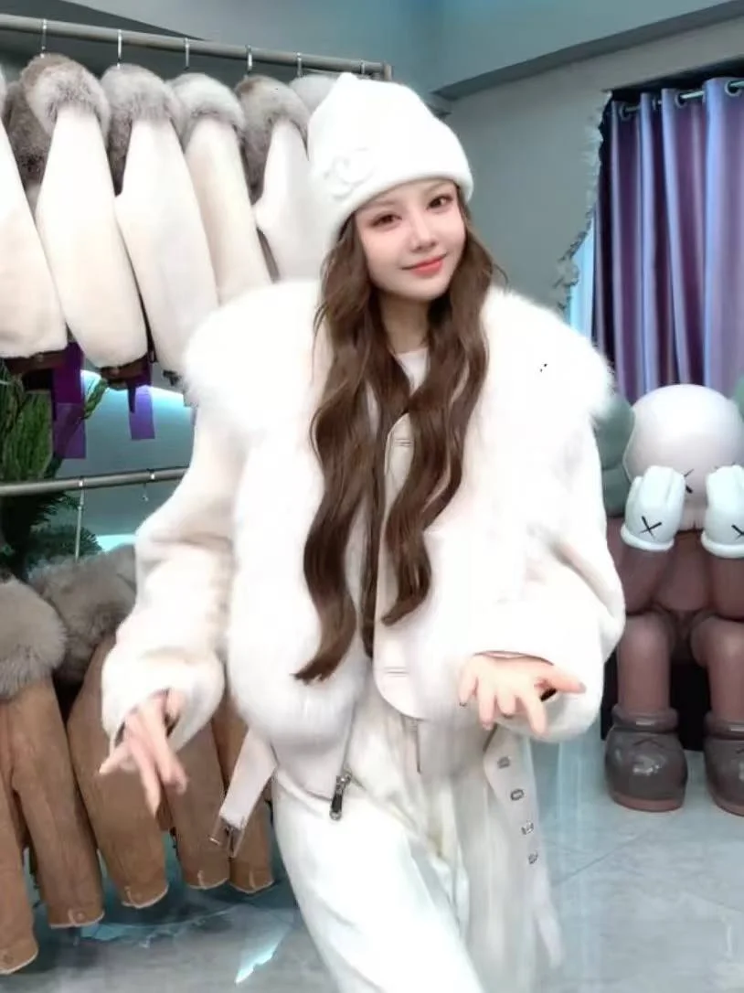   Ning 2025 delle nuove donne Jaet vera pelle pelliccia intercata Faion europeo Sle ort cappotto casual Sle lungo Sve