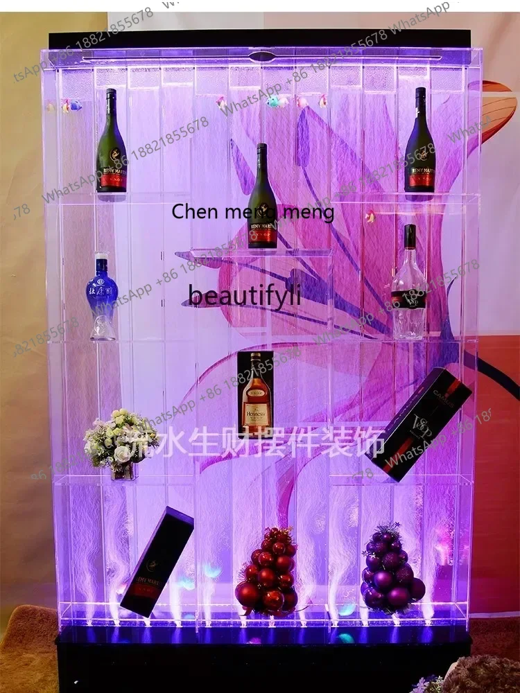 LhyE1001 ss ss newLarge pantalla de burbujas gabinete de vino cortina de agua decoración de entrada de pared fondo partición flujo cortina de baño