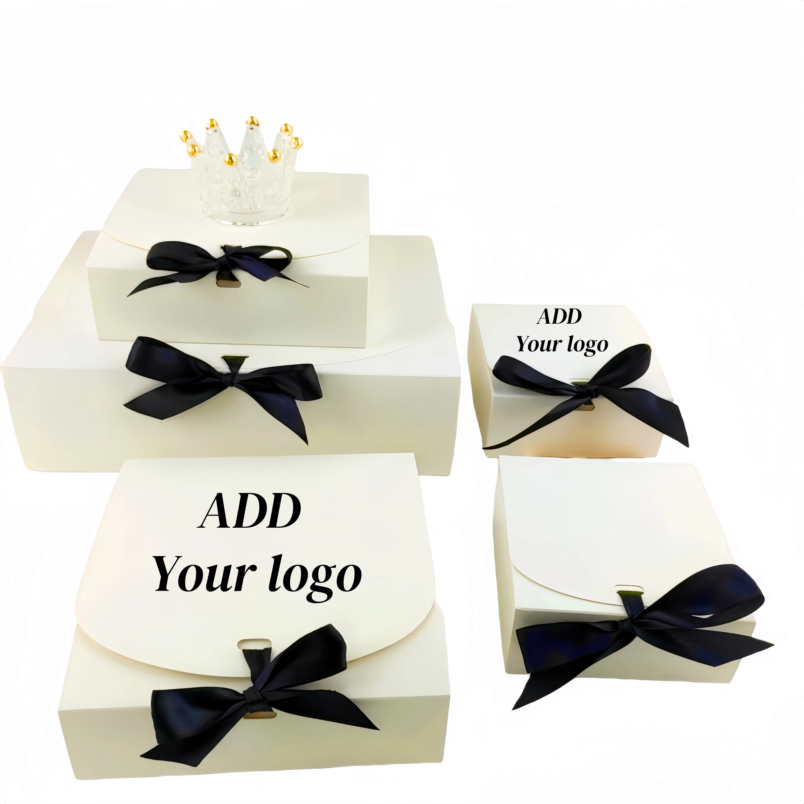 Customize LOGO Pink/White Paper Gift Boxes Packaging For Wedding Favors Birthday Party Valentines Day Gift Boxes/Wrapping Box