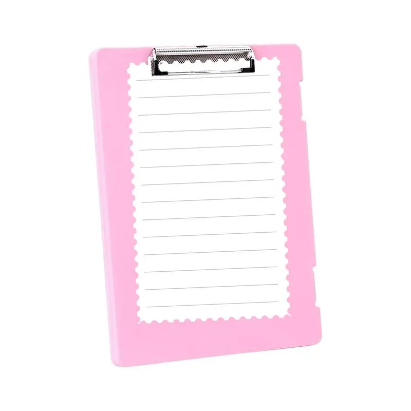 Clipboard Folder With Storage Double Clip Folder Storage Case Striped Buckle Design Heavy Duty Clip Boards For Notes Files