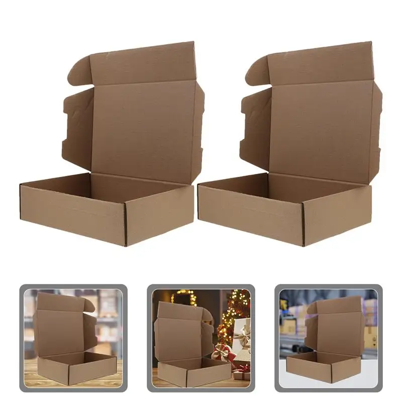 10pcs Brown Corrugated Cardboard Boxes Shipping Boxes Brown Corrugated Cardboard Boxes Moving Storage Box for Home Bussiness