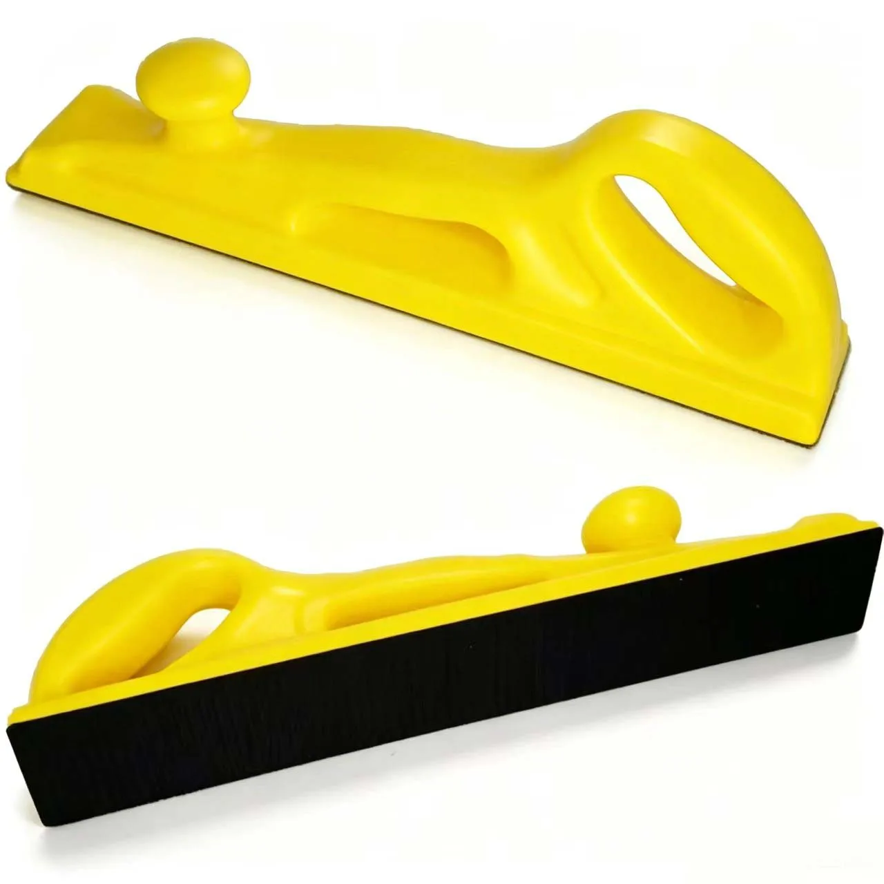 70x400mm Automotive Sanding Block with Dual Handle Configuration and Resilient Embossed Rubber Interface for Smooth Operation