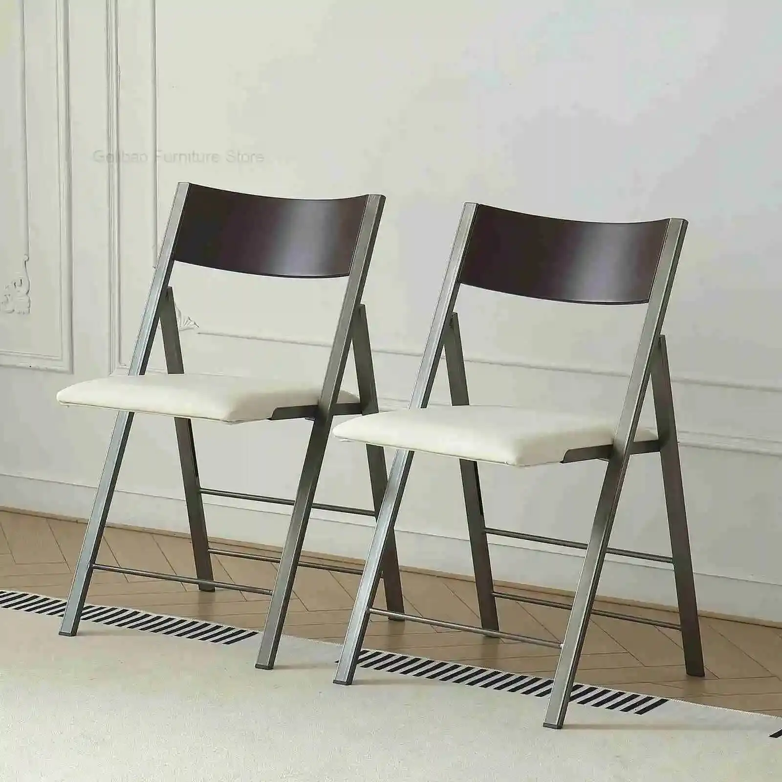 

Suitable Chair Space Saving Iron Folding Dining for Home Office Event Party 198LB Weight Capacity 2 Chairs