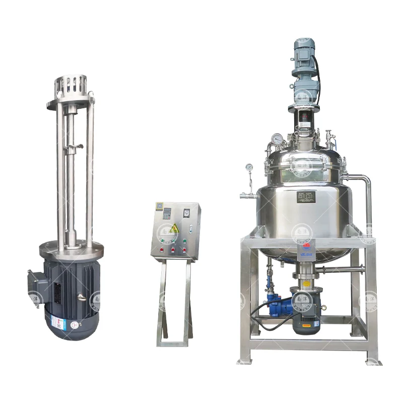 

Vacuum Homogenizing Emulsifying Mixer Machine SUS316L Vacuum Emulsifier for Cosmetic 500 Lt Thermal Oil Heating Jacketed Reactor