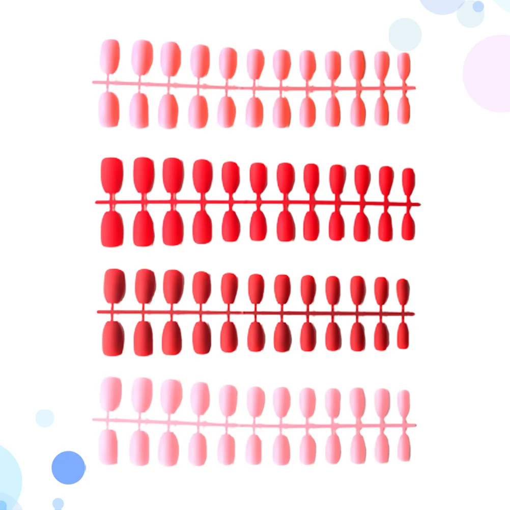 96개 무광택 가짜 손톱 조각 세련된 네일 아트 도구 DIY 매니큐어 용품 결혼식 생일을 위한 인공 손톱 장식