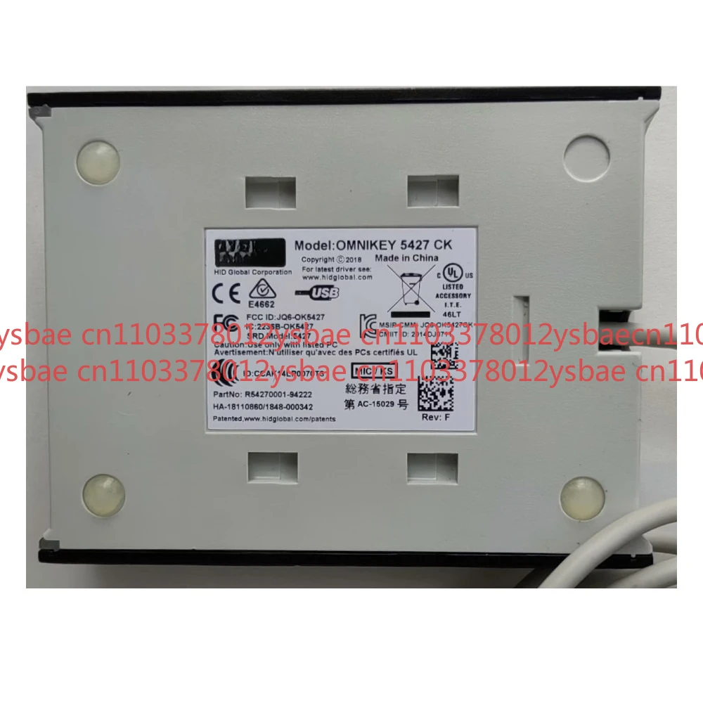 

ОК Используется для HID Omnikey 5427CK Gen 1, бесконтактный считыватель смарт-карт USB, черный R54270001