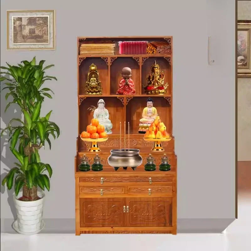 

yj5 *Buddhist niche table for home use modern style table incense case Buddha statue cabinet